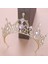 B Altın Rengi Diadem Gelin Saç Takı Kristal Boncuk Tiaras Rhinestone Taç Başlığı Kadınlar Düğün Saç Aksesuarları Forseven (Yurt Dışından) 5