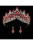 Gümüş Kaplı Düğün Taç Kraliçe Gelin Tiara Gelin Tacı Küpeli Lüks Rhinestone Kafa Bandı Diadem Gelin Saç Takı Süsler (Yurt Dışından) 4