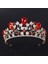 Kırmızı Yeni Varış Muhteşem Mavi Kırmızı Rhinestone Gelin Taç Tiaras Moda Altın Diadem Kadınlar Için Düğün Saç Aksesuarları Takı (Yurt Dışından) 1