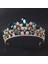 Kırmızı Yeni Varış Muhteşem Mavi Kırmızı Rhinestone Gelin Taç Tiaras Moda Altın Diadem Kadınlar Için Düğün Saç Aksesuarları Takı (Yurt Dışından) 2