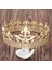 Altın Rengi 3 Barok Vintage Kraliyet Kral Taç Erkekler Için Tam Yuvarlak Şerit Büyük Altın Tiaras ve Taçlar Balo Parti Kostüm Saç Aksesuarları Erkekler (Yurt Dışından) 4