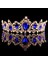 Altın Yeşil Tarak Barok Taç Kırmızı Mavi Yeşil Kristal Gelin Tiaras Taç Vintage Altın Saç Aksesuarları Düğün Rhinestone Diadem Pageant Taçlar (Yurt Dışından) 4