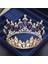 Gümüş Mavi Mor Kristal Daire Gelin Diadem Kraliyet Kraliçe Yuvarlak Tiaras Gelin Başı Süsleri Ziyafet Düğün Taç Saç Takı Süsleme (Yurt Dışından) 2