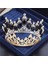Gümüş Mavi Mor Kristal Daire Gelin Diadem Kraliyet Kraliçe Yuvarlak Tiaras Gelin Başı Süsleri Ziyafet Düğün Taç Saç Takı Süsleme (Yurt Dışından) 4