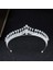 Gümüş Rengi Lüks Bayan Taç Bandı Kristal Rhinestone Tiara ve Taç Saç Bandı Takı Gümüş Renk Gelin Saç Aksesuarları Düğün (Yurt Dışından) 1