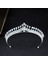 Gümüş Rengi Lüks Bayan Taç Bandı Kristal Rhinestone Tiara ve Taç Saç Bandı Takı Gümüş Renk Gelin Saç Aksesuarları Düğün (Yurt Dışından) 5