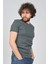 T-Shirt W23594 V Yaka Düz Ribana 1