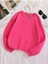 Kadın Basic 0 Sıfır Yaka Baskısız Düz Oversize Salaş Bol Kesim Polar Sweatshirt 1