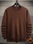 Erkek Basic Bisiklet Yaka Baskısız Düz Oversize Salaş Bol Kesim Polar Sweatshirt 1