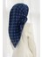 Gece Mavi-Indigo Monogram Desenli Tivil Ipek Eşarp DGN52033-0031 1