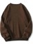 Kadın Basic 0 Sıfır Yaka Baskısız Düz Oversize Salaş Bol Kesim Polar Sweatshirt 2