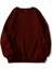 Kadın Basic 0 Sıfır Yaka Baskısız Düz Oversize Salaş Bol Kesim Polar Sweatshirt 1