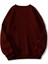 Kadın Basic 0 Sıfır Yaka Baskısız Düz Oversize Salaş Bol Kesim Polar Sweatshirt 2