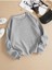 Kadın Basic 0 Sıfır Yaka Baskısız Düz Oversize Salaş Bol Kesim Polar Sweatshirt 1