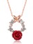 ​​gümüş Rose Kırmızı Gül Kolye 1