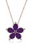 Gümüş Rose Mor Kamelya Çiçeği Kolye 1