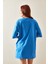 Mavi Bisiklet Yaka Yazılı Oversize T-Shirt 5YXK1-48209-12 5
