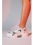 Duja Beyaz Gümüş Multi Fileli Kadın Kalın Taban Spor Sneakers 7