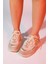 Duja Bej Turuncu Multi Fileli Kadın Kalın Taban Spor Sneakers 6