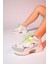 Duja Buz Yeşil Multi Fileli Kadın Kalın Taban Spor Sneakers 1