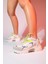Duja Buz Yeşil Multi Fileli Kadın Kalın Taban Spor Sneakers 3