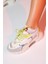 Duja Buz Yeşil Multi Fileli Kadın Kalın Taban Spor Sneakers 5