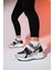 Berge Buz Siyah Kadın Cırtlı Dolgu Taban Spor Sneakers 1