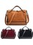 Kadın Faux Deri Omuz Askılı Crossbody Büyük Kapasiteli Seyahat Perçin Mat Tote Çanta (Yurt Dışından) 4