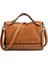 Kadın Faux Deri Omuz Askılı Crossbody Büyük Kapasiteli Seyahat Perçin Mat Tote Çanta (Yurt Dışından) 5