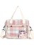 Süslemeler Olmadan Ekose Sevimli Crossbody Kız Japon Okul Kadını Omuz Anime Rozeti Aksesuarları Tote Kawaii H221 Çanta (Yurt Dışından) 1
