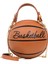 Kadın Topu Yuvarlak Basketbol Futbol Parti Elbise Faux Deri Crossbody Kız Bozuk Para Cüzdanı Omuzdan Askılı Çanta (Yurt Dışından) 2