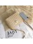 23X17X11CM Hasır Crossbody El Yapımı Dokuma Pu Deri Boho Kadın Plaj Tatil Omuz Çanta (Yurt Dışından) 4