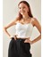 Beyaz Balenli & Askılı Crop Bluz 5YXK2-48201-01 3