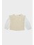 Gb Baby Layette Kız Bebek Ekru Sweatshirt 23PFWBG2404 1