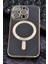 iPhone 14 Pro Uyumlu Magsafe Özellikli Lens Korumalı Lazerli Renkli Kılıf Siyah 1