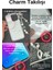 iPhone 15 Promax Uyumlu Lux Işıltılı Inci Charmlı Kelebekli Kılıf 7