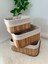 Home Naturel 3'lü Set Bambu Kare Düzenleyici Organizer Sepet 3