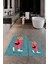 Dijital Baskılı Yıkanabilir Ayıcık Desenli Ikili Banyo Halısı Paspas, Klozet-34-Mavi, 5