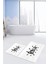 Dijital Baskılı Yıkanabilir Bath Yazılı Ikili Banyo Halısı Paspas, Klozet-9-Beyaz, 4