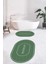 Dijital Baskılı Yıkanabilir Sade Bathroom Yazılı Oval Banyo Paspası, Klozet-04-Yeşil, 4