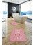 Dijital Baskılı Yıkanabilir Çiçekli Home Yazılı Ikili Banyo Halısı Paspas, Klozet-12-Pembe, 3