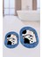 3D Dijital Baskılı Yıkanabilir Kedi Desenli Ikili Banyo Halısı Paspas Oval, Klozet-43-Mavi, 4