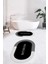Dijital Baskılı Yıkanabilir Bathroom Yazılı Oval Banyo Paspası, Klozet-02-Siyah, 4