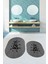 Dijital Baskılı Yıkanabilir Bath Yazılı Ikili Oval Banyo Halısı Paspas, Klozet-09-Gri, 4