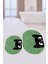 Dijital Baskılı Yıkanabilir Kedi Desenli Ikili Banyo Halısı Paspas Oval, Klozet-40-Yeşil, 4