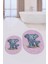 Dijital Baskılı Yıkanabilir Modern Fil Desenli Ikili Banyo Halısı Paspas Oval, Klozet-33-Pembe, 5