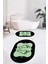Dijital Baskılı Yıkanabilir Modern Ayak Izi Desenli Ikili Oval Banyo Halısı, Klozet-20-Yeşil, 2
