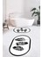 Dijital Baskılı Yıkanabilir Renkli Yapraklı Desen Ikili Banyo Halısı Oval, Klozet-26-Beyaz, 1