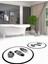 Dijital Baskılı Yıkanabilir Renkli Yapraklı Desen Ikili Banyo Halısı Yuvarlak, Klozet-26-Beyaz, 4