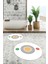 Dijital Baskılı Yıkanabilir Modern Ikili Banyo Halısı Paspas Yuvarlak, Klozet-49-Beyaz, 3